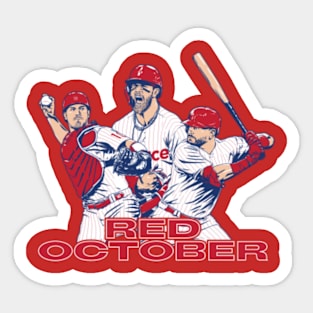 Bryce Harper, Kyle Schwarber & J.T. Realmuto Red October Sticker